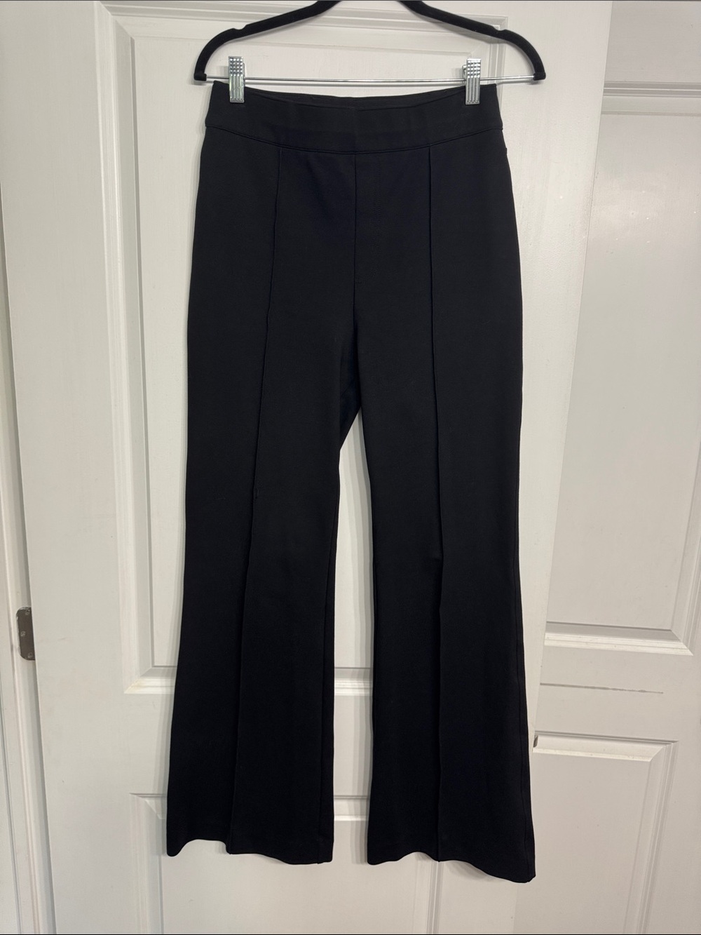SPANX Black Boot-Cut Stretch Trousers